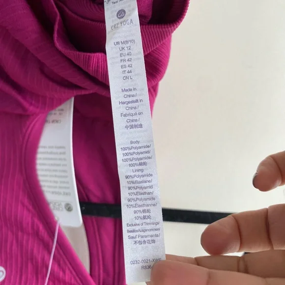 NWT• CRZ YOGA Pink Crop Top Medium - Picture 6 of 8